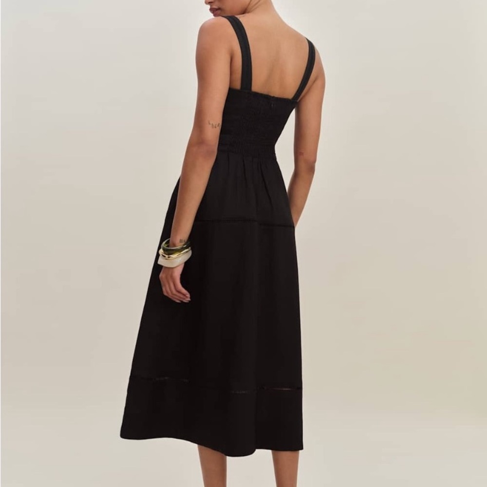 Reformation Everett Linen Dress Black